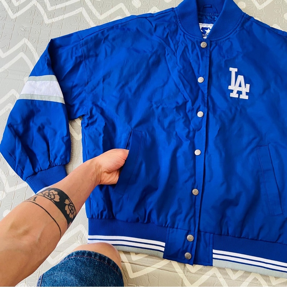 Vintage Retro LA Dodgers starter bomber varsity baseball football jacket coat - Picture 5 of 8